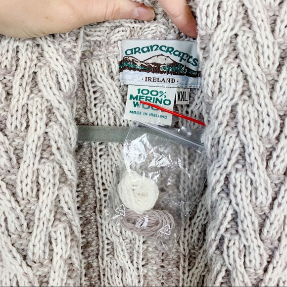 NWOT Aran Crafts Wool Duster Cardigan Size XXL - Picture 4 of 4